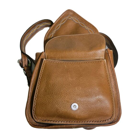 Will Leather Goods Lubbock Backpack Tan Leather Western Silver Buckle Embroidery